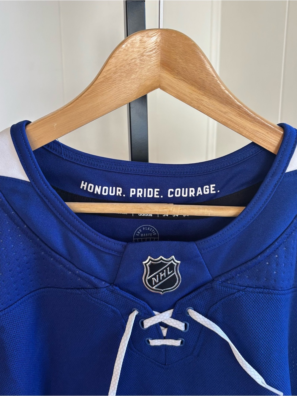 Adidas Toronto Maple Leafs Primegreen NHL Hockey Jersey Blue Mens L - 54 NWT